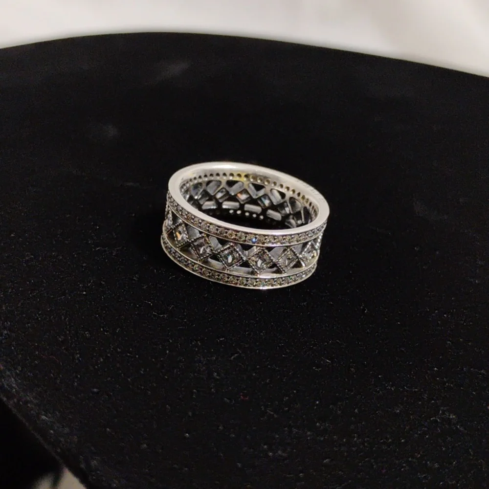 SALE! Auth Pandora Fascination Vintage 925 CZ Ring Like New Condition Sz.50/5